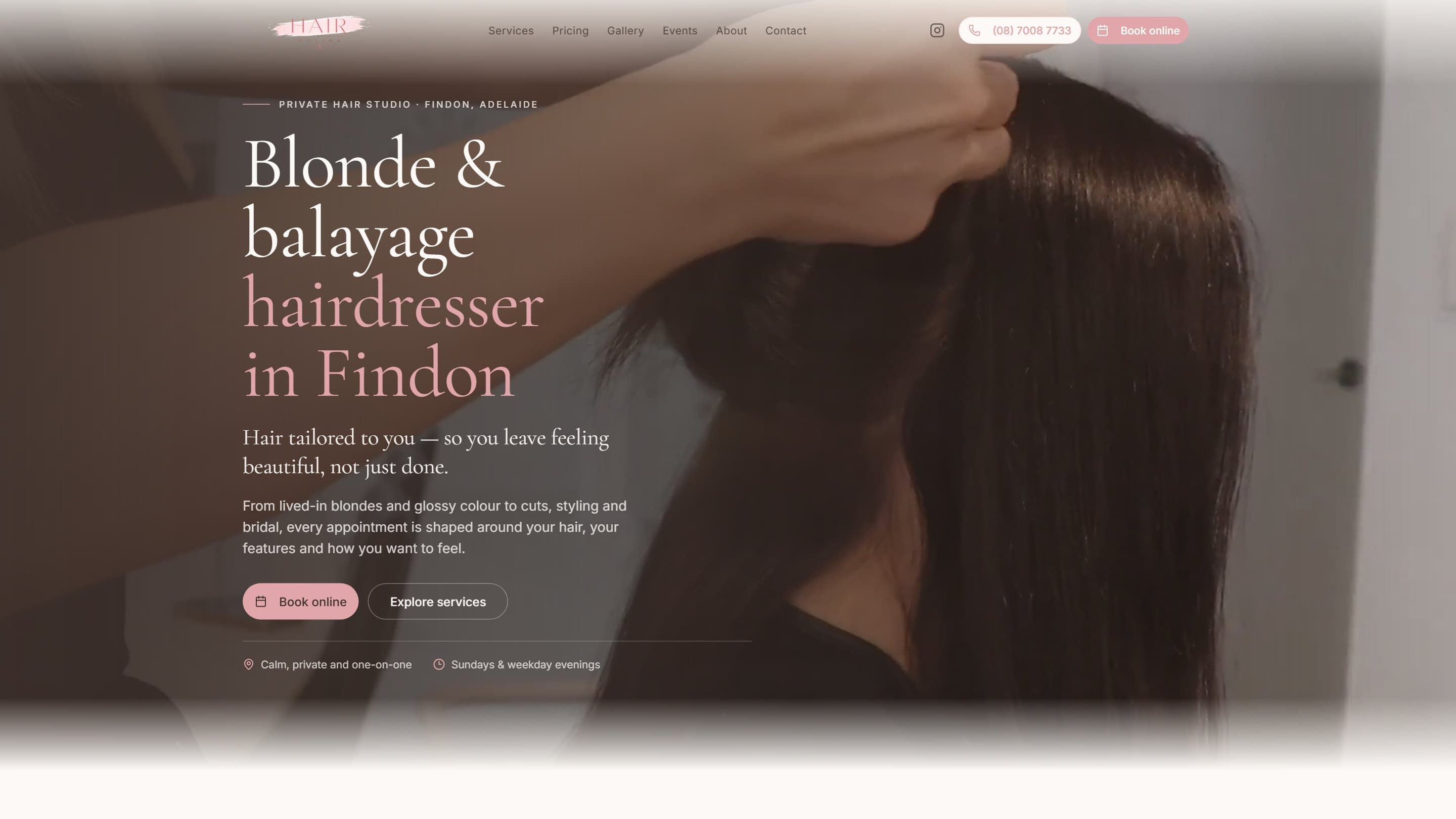 Hair by Polina — Hair tailored to you, so you leave feeling beautiful, not just done homepage screenshot