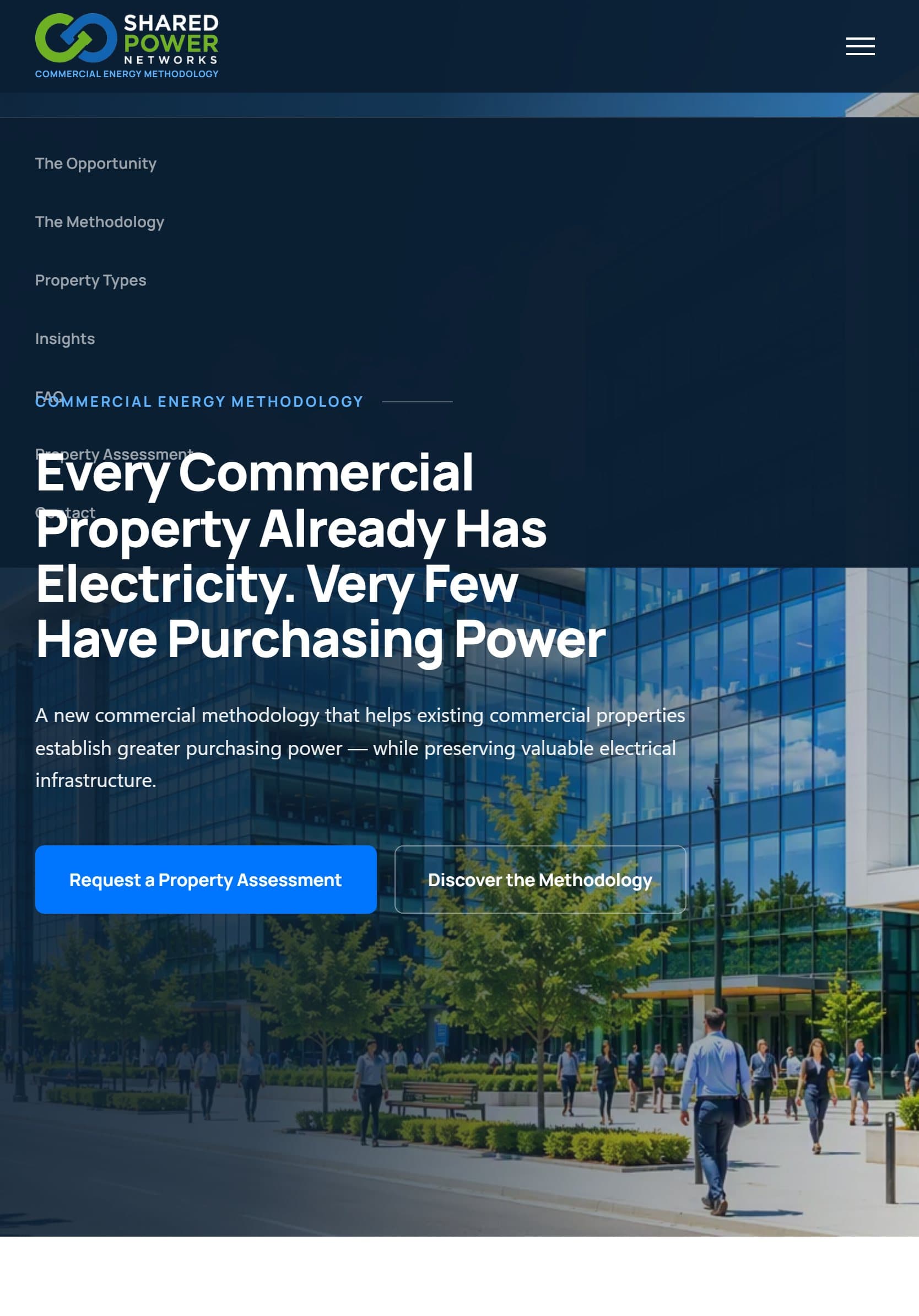 Shared Power Networks website on a tablet