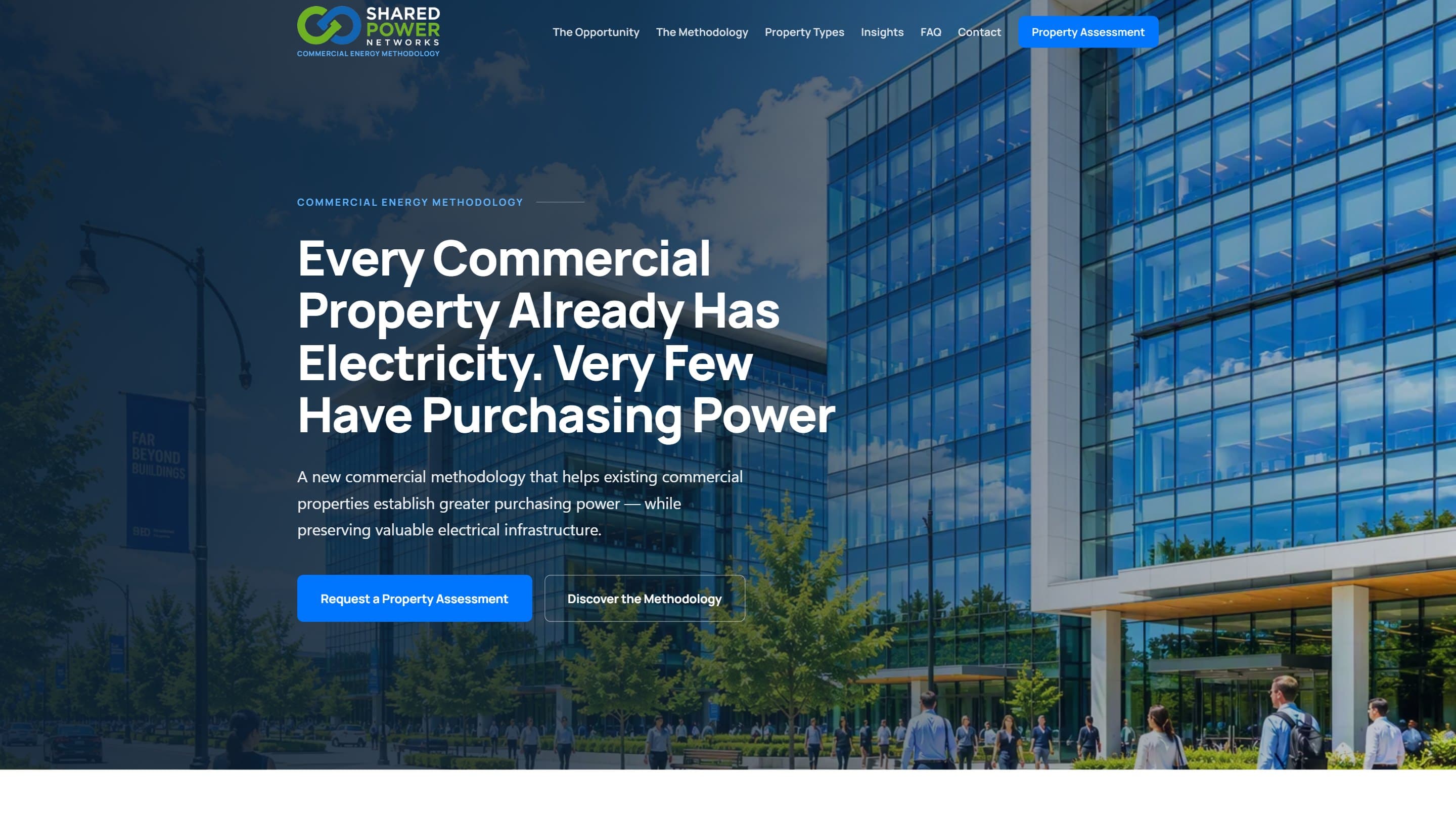 Shared Power Networks website on a laptop